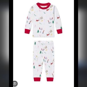 Lake Pajamas Kids Pima Long-Long Set In Night Before Christmas Sz 4